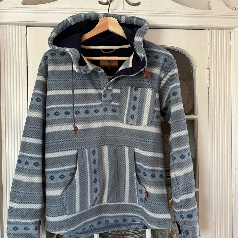 Levitate Fleece Blue and Gray Hoodie